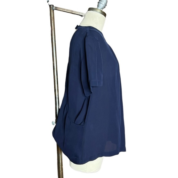 J. Crew Silk Open Back Short Sleeve Blouse size 14 - Picture 2 of 15